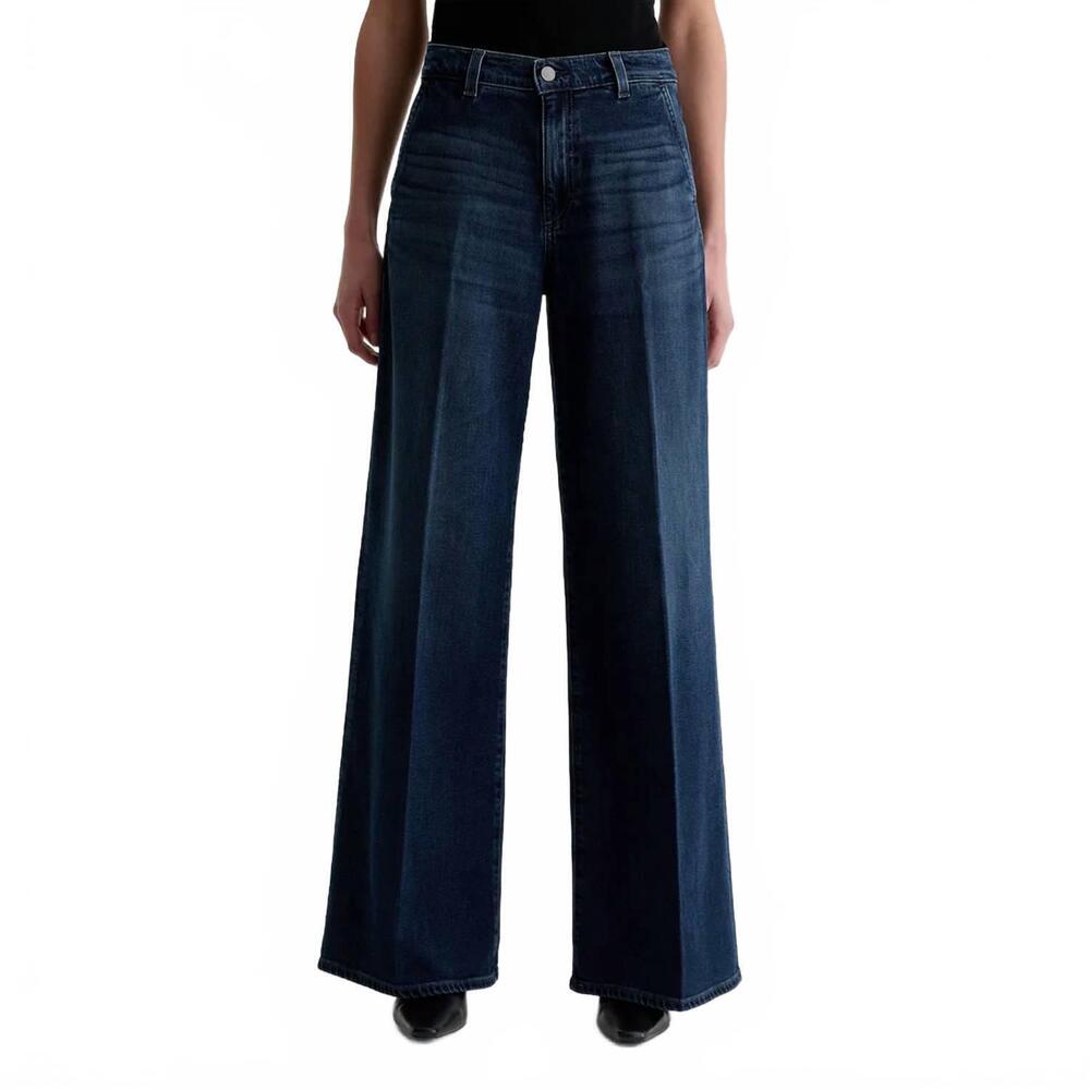 NEW AG JEANS stell low slung plazzo jeans in posie